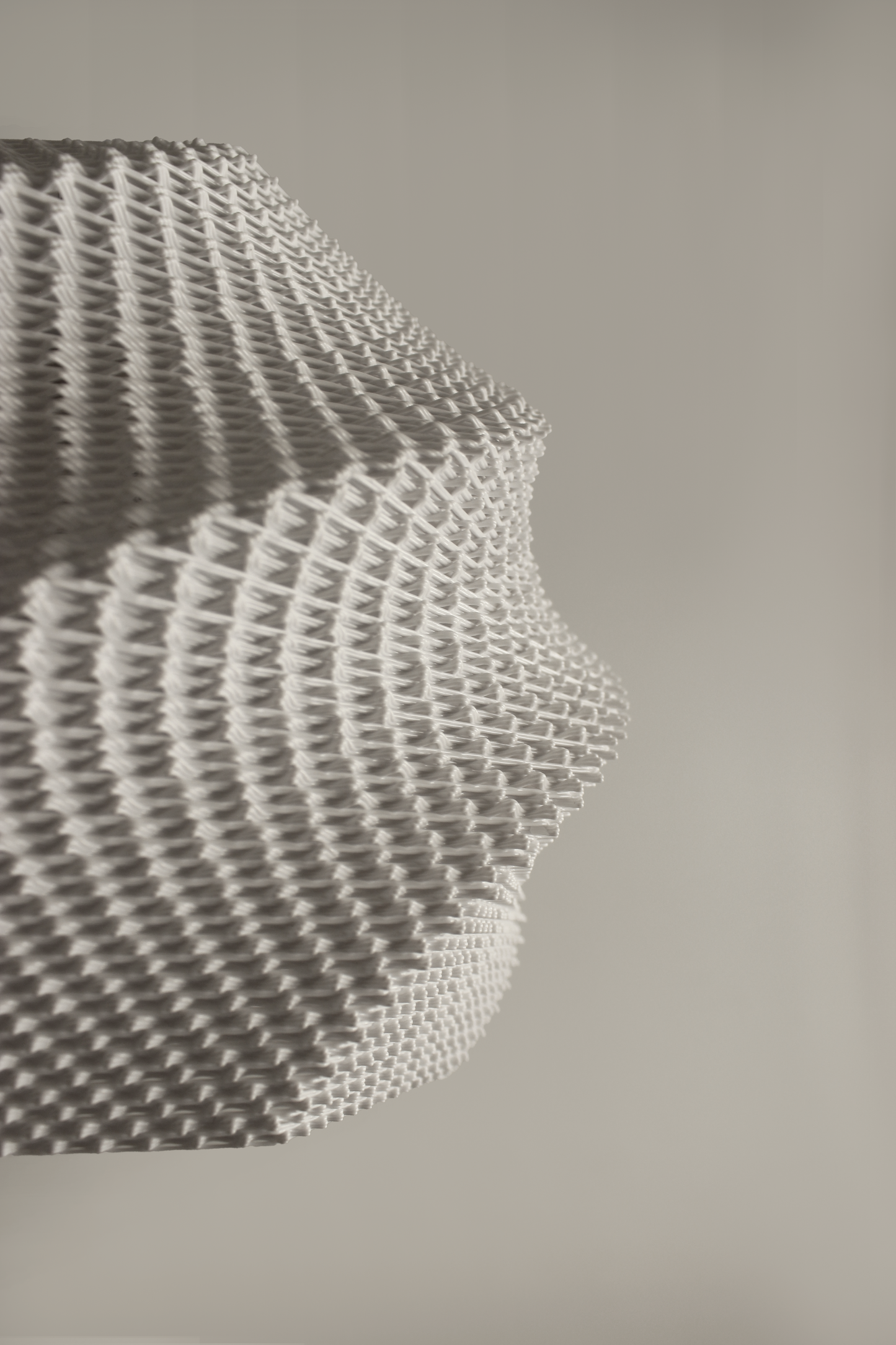 Sofía RippleMesh Lampshade – Sculptural 3D Printed Lighting