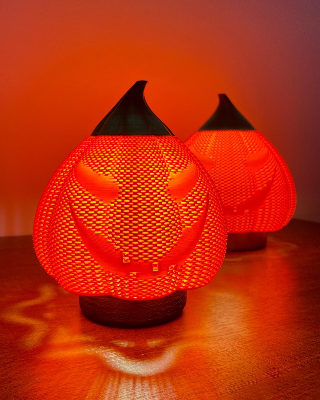 Evil Pumpkin Lamp - Halloween Decor