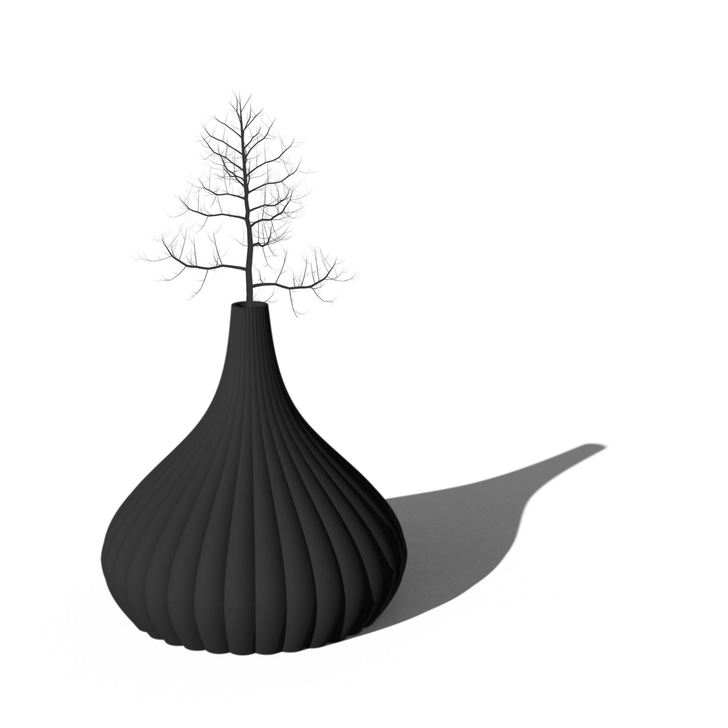 Creaserra Artistic Vase - AJO NEGRO, Decor, Vase, 3D Printed