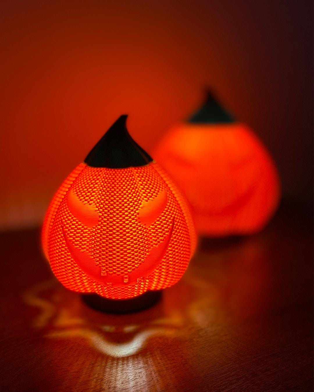 Evil Pumpkin Lamp - Halloween Decor