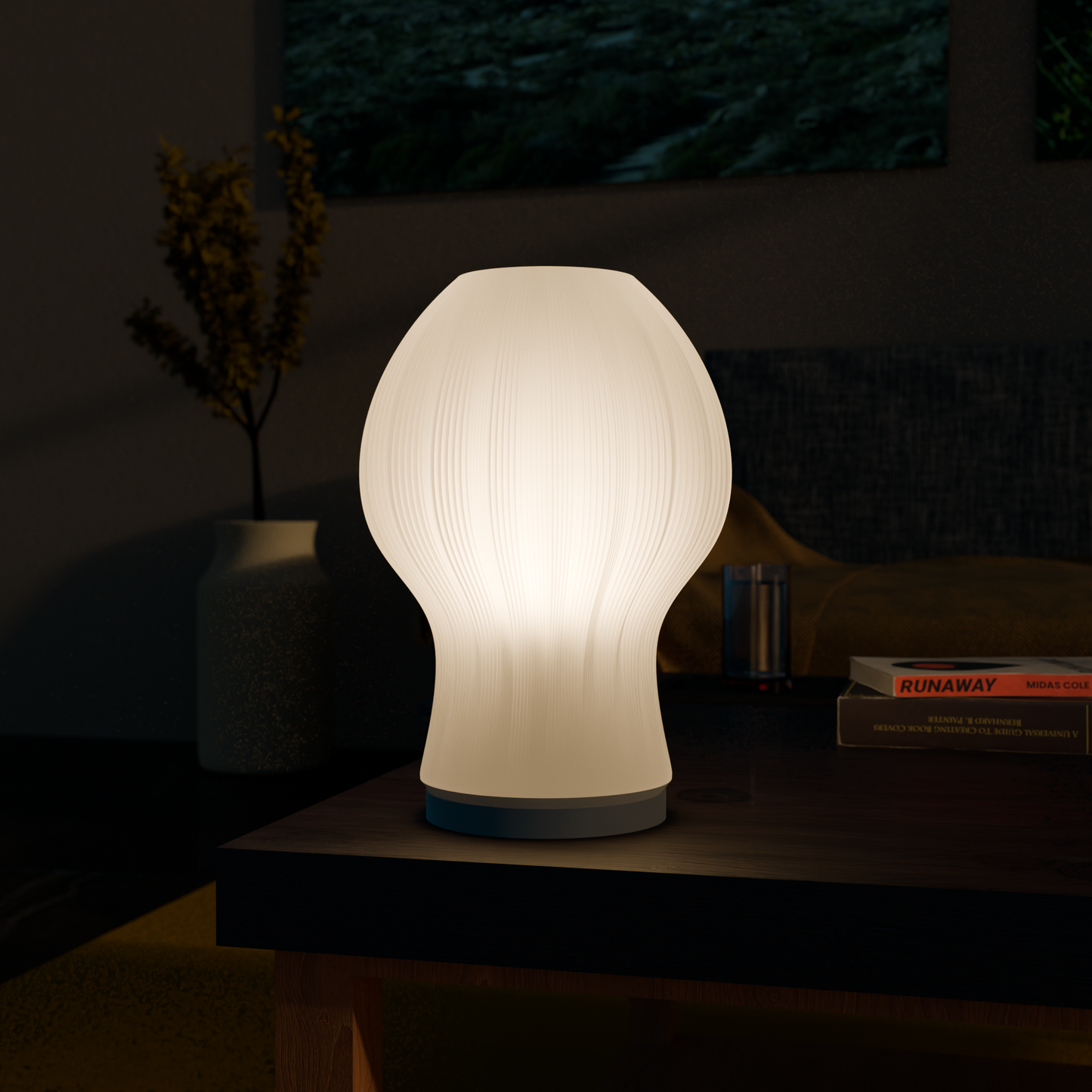 Modular Glow: 3D Printed Table Lamp with Interchangeable Lampshades