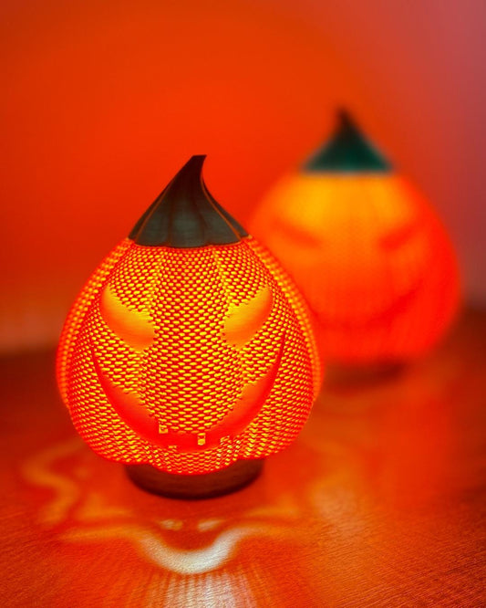 Evil Pumpkin Lamp - Halloween Decor