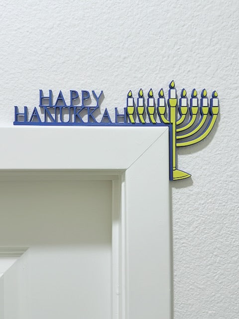 Happy Hanukkah Door Corners